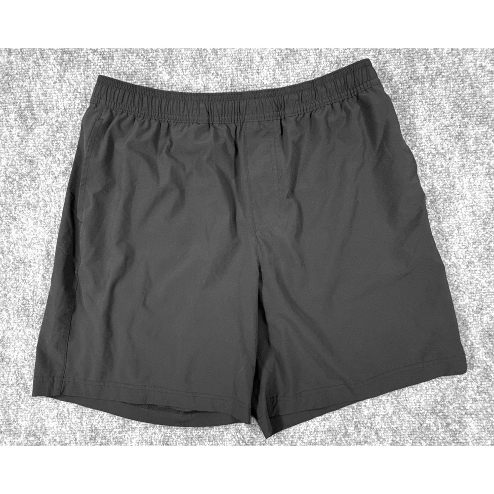 Chubbies Everywear Shorts Mens Large Black 7 Inch Inseam Elastic Waist Active